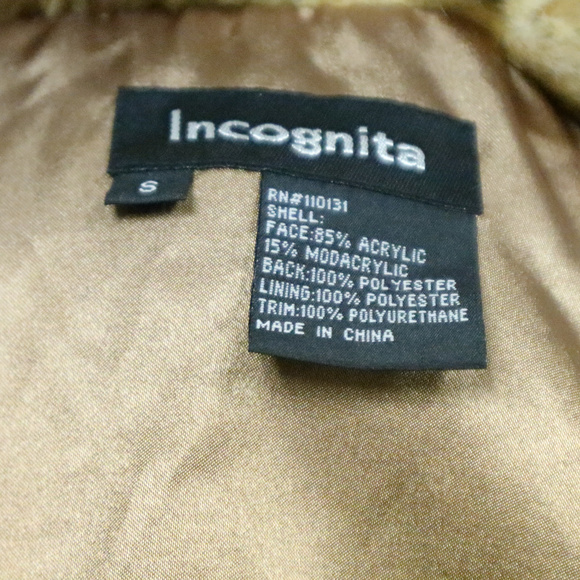 INCOGNITA Faux Fur Flaring Collar Crop Jacket - Picture 7 of 7